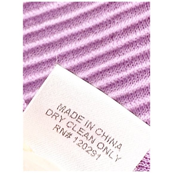 Michelle Mason Long Sleeve Twist Sweater in Lilac Sz SP - Picture 9 of 10